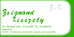 zsigmond kisszely business card